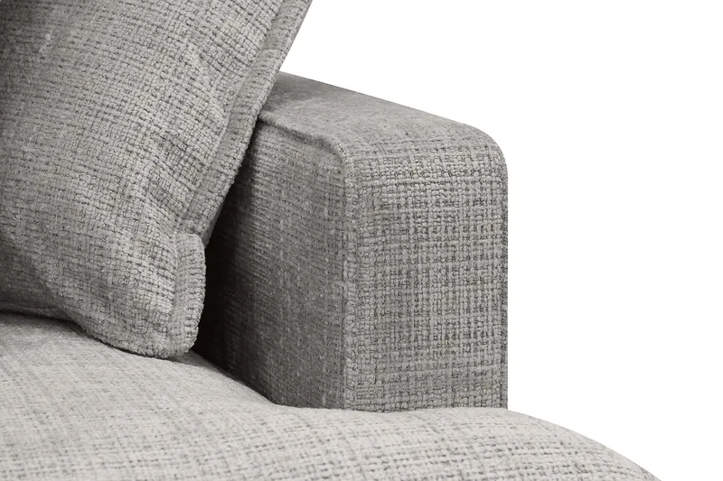 Rossita Lyx 4-personers Ekstra dyb Sofa med Chaiselong Venstre - Lysegrå Chenille - Møbler - Sofaer - Sofa med chaiselong