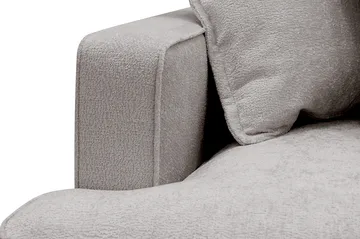 Rossita Lyx 4-personers Højrevendt L-formet Extra Dyb Chaiselongsofa i Chenille - Trenza 08, Grå/Brun Chenille - Møbler - Sofaer - Sofa med chaiselong