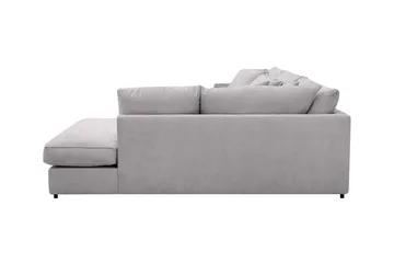 Rossita Lyx 4-personers Højrevendt L-formet Extra Dyb Chaiselongsofa i Chenille - Grå Chenille - Møbler - Sofaer - Sofa med chaiselong