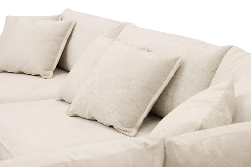 Rossita Lyx 4-personers Ekstra dyb Sofa med Chaiselong Højre - Beige Chenille - Møbler - Sofaer - Sofa med chaiselong