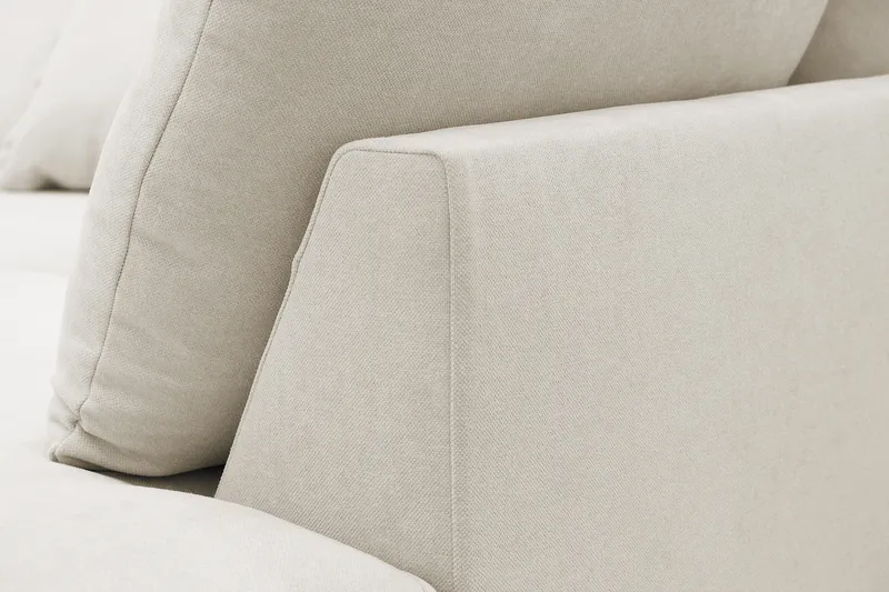 Rossita Lyx 4-personers Ekstra dyb Sofa med Chaiselong Højre - Beige Stof - Møbler - Sofaer - Sofa med chaiselong