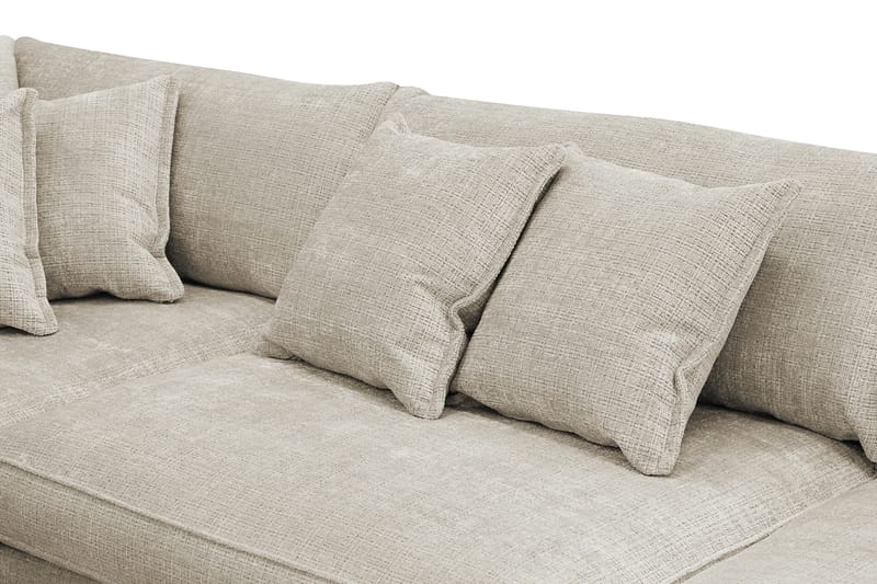 Rossita Lyx 4-personers Ekstra dyb Sofa med Chaiselong Venstre - Beige Chenille - Møbler - Sofaer - Sofa med chaiselong