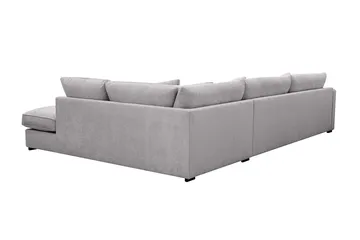 Rossita Lyx 4-personers Højrevendt L-formet Extra Dyb Chaiselongsofa i Chenille - Grå Chenille - Møbler - Sofaer - Sofa med chaiselong