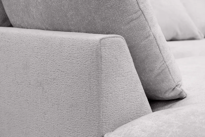 Rossita Lyx 4-personers Ekstra dyb Sofa med Chaiselong Venstre - Grå Chenille - Møbler - Sofaer - Sofa med chaiselong