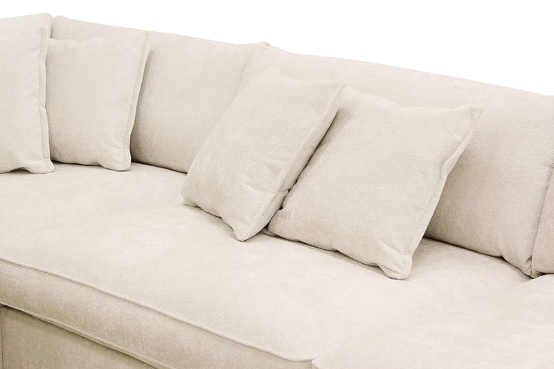 Rossita Lyx 4-personers Ekstra dyb Sofa med Chaiselong Venstre - Beige Chenille - Møbler - Sofaer - Sofa med chaiselong