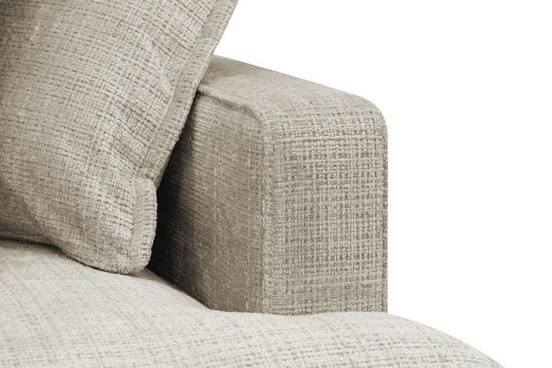 Rossita Lyx 4-personers Ekstra dyb Sofa med Chaiselong Venstre - Beige Chenille - Møbler - Sofaer - Sofa med chaiselong