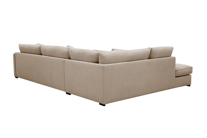Rossita Lyx 4-personers Ekstra dyb Sofa med Chaiselong Venstre - Beige Stof - Møbler - Sofaer - Sofa med chaiselong