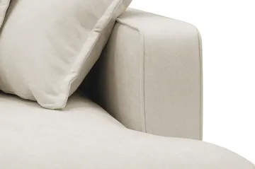 Rossita Lyx 4-personers Venstrevendt L-formet Extra Dyb Chaiselongsofa i Stof - Beige Stof - Møbler - Sofaer - Sofa med chaiselong