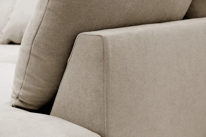Rossita Lyx 4-personers Ekstra dyb Sofa med Chaiselong Højre - Brun Stof - Møbler - Sofaer - Sofa med chaiselong
