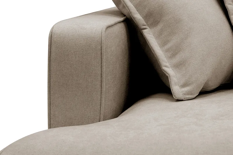 Rossita Lyx 4-personers Ekstra dyb Sofa med Chaiselong Højre - Brun Stof - Møbler - Sofaer - Sofa med chaiselong