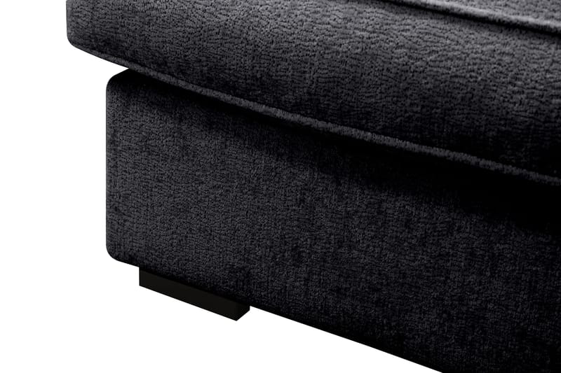 Rossita Lyx 4-personers Ekstra dyb Sofa med Chaiselong Højre - Sort Chenille - Møbler - Sofaer - Sofa med chaiselong