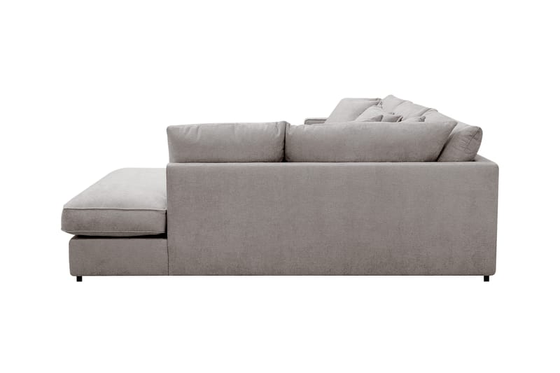 Rossita Lyx 4-personers Ekstra dyb Sofa med Chaiselong Højre - Grå/Brun Chenille - Møbler - Sofaer - Sofa med chaiselong