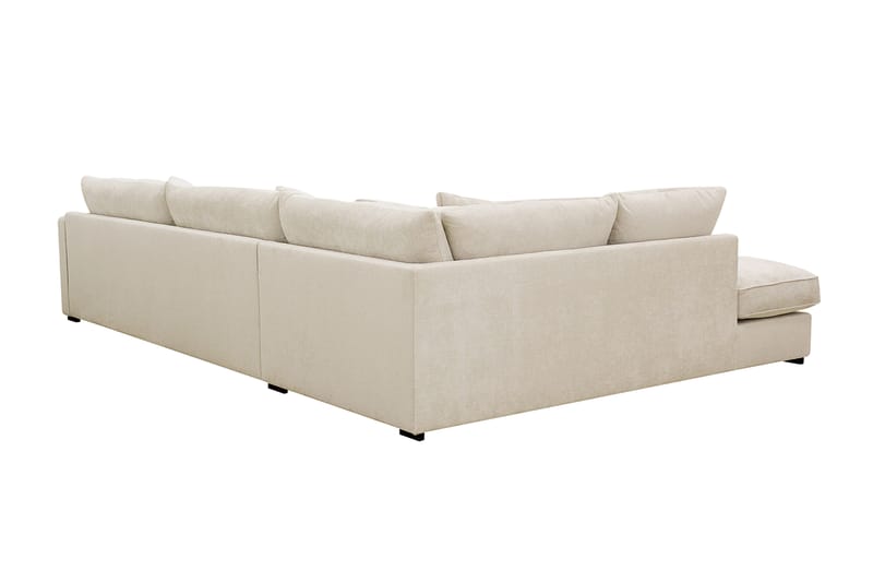 Rossita Lyx 4-personers Ekstra dyb Sofa med Chaiselong Venstre - Beige Chenille - Møbler - Sofaer - Sofa med chaiselong