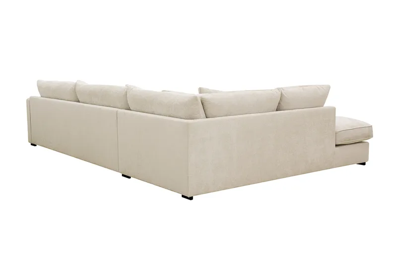 Rossita Lyx 4-personers Ekstra dyb Sofa med Chaiselong Venstre - Beige Chenille - Møbler - Sofaer - Sofa med chaiselong