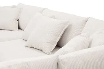 Rossita Lyx 4-personers Højrevendt L-formet Extra Dyb Chaiselongsofa i Manchester - Offwhite - Møbler - Sofaer - Sofa med chaiselong