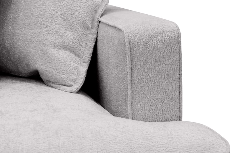 Rossita Lyx 4-personers Ekstra dyb Sofa med Chaiselong Venstre - Grå Chenille - Møbler - Sofaer - Sofa med chaiselong