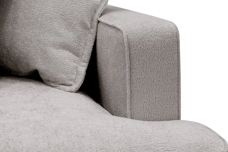 Rossita Lyx 4-personers Ekstra dyb Sofa med Chaiselong Venstre - Grå/Brun Chenille - Møbler - Sofaer - Sofa med chaiselong