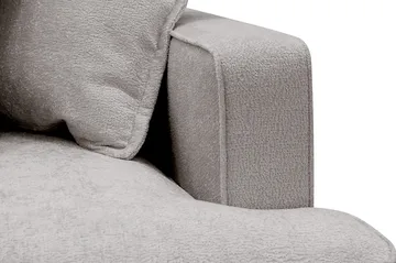 Rossita Lyx 4-personers Venstrevendt L-formet Extra Dyb Chaiselongsofa i Chenille - Trenza 08, Grå/Brun Chenille - Møbler - Sofaer - Sofa med chaiselong