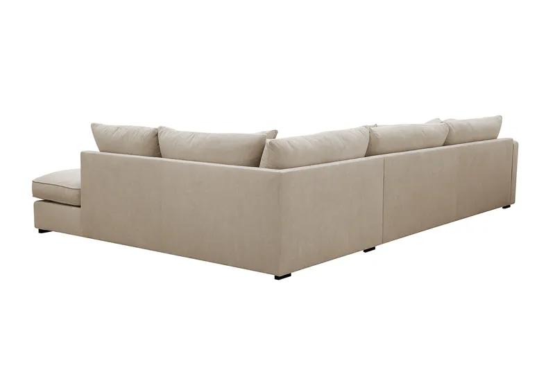 Rossita Lyx 4-personers Ekstra dyb Sofa med Chaiselong Højre - Greige Manchester - Møbler - Sofaer - Sofa med chaiselong