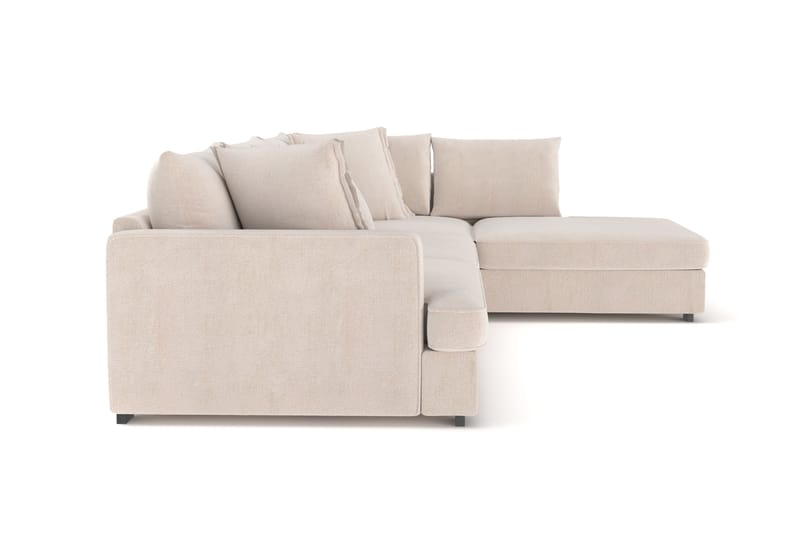 Rossita Lyx 4-personers Ekstra dyb Sofa med Chaiselong Højre - Beige Chenille - Møbler - Sofaer - Sofa med chaiselong