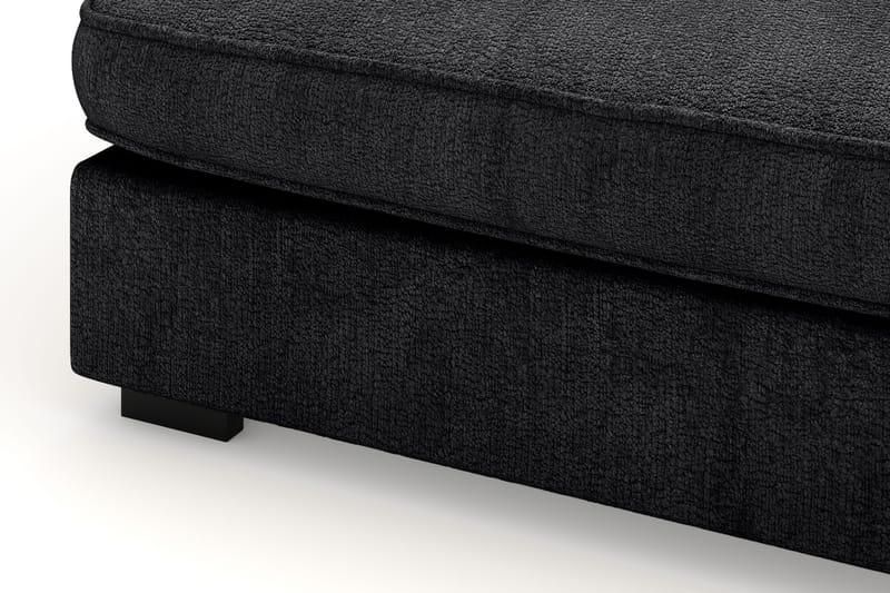 Rossita Lyx 4-personers Ekstra dyb Sofa med Chaiselong Højre - Sort Chenille - Møbler - Sofaer - Sofa med chaiselong