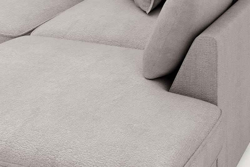 Rossita Lyx 4-personers Ekstra dyb Sofa med Chaiselong Højre - Grå/Brun Chenille - Møbler - Sofaer - Sofa med chaiselong