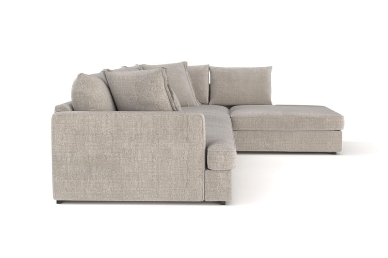 Rossita Lyx 4-personers Ekstra dyb Sofa med Chaiselong Højre - Beige Chenille - Møbler - Sofaer - Sofa med chaiselong