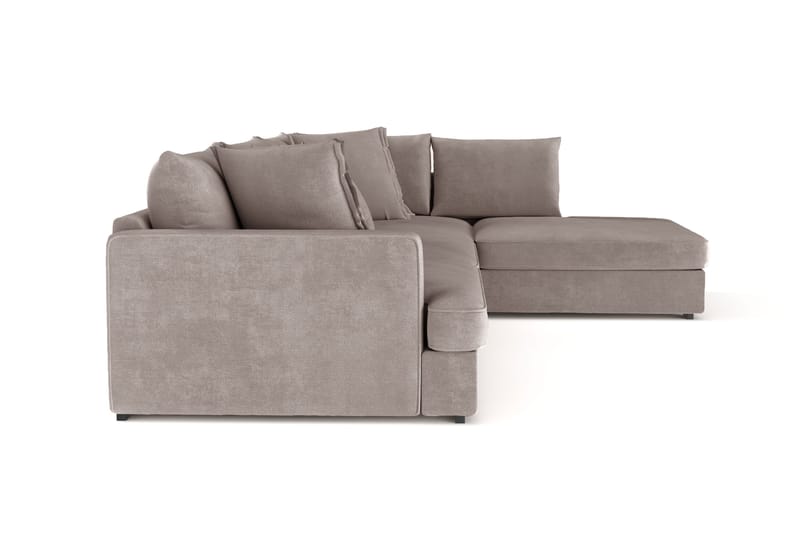 Rossita Lyx 4-personers Ekstra dyb Sofa med Chaiselong Højre - Brun Stof - Møbler - Sofaer - Sofa med chaiselong