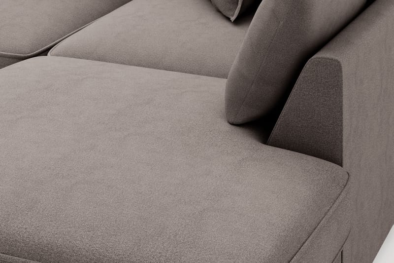 Rossita Lyx 4-personers Ekstra dyb Sofa med Chaiselong Højre - Brun Stof - Møbler - Sofaer - Sofa med chaiselong