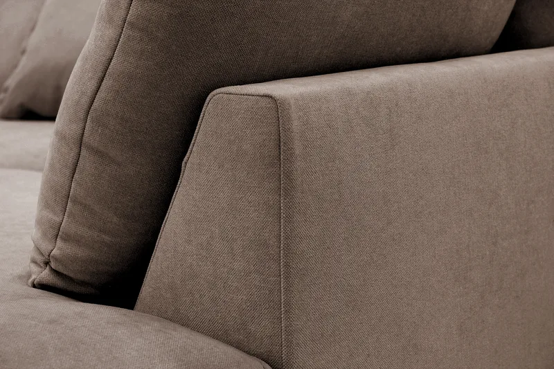 Rossita Lyx 4-personers Ekstra dyb Sofa med Chaiselong Højre - Brun Stof - Møbler - Sofaer - Sofa med chaiselong