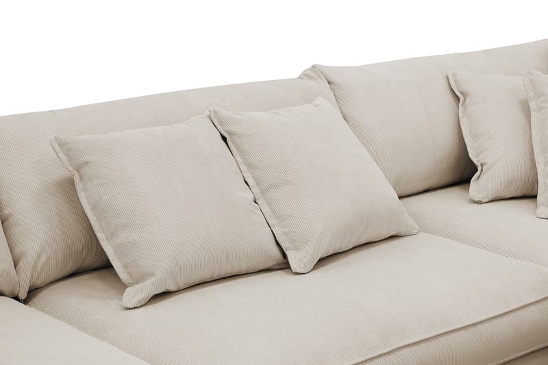 Rossita Lyx 4-personers Ekstra dyb Sofa med Chaiselong Højre - Greige Manchester - Møbler - Sofaer - Sofa med chaiselong