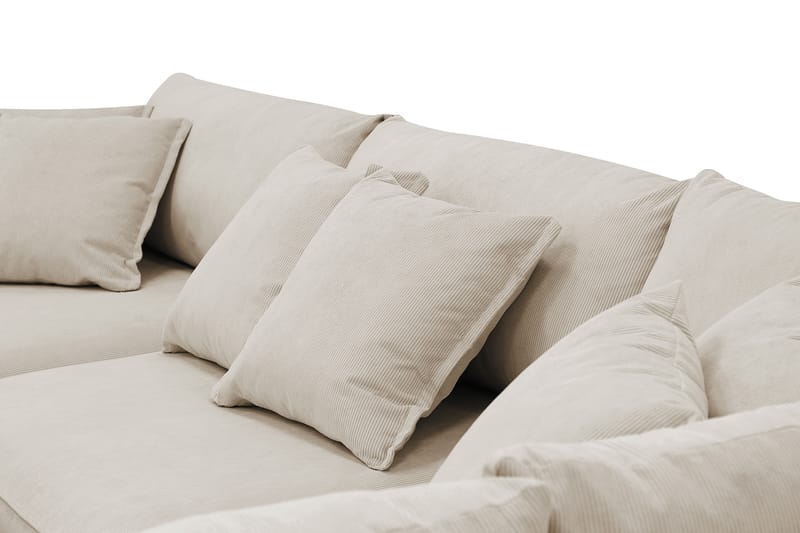 Rossita Lyx 4-personers Ekstra dyb Sofa med Chaiselong Højre - Greige Manchester - Møbler - Sofaer - Sofa med chaiselong