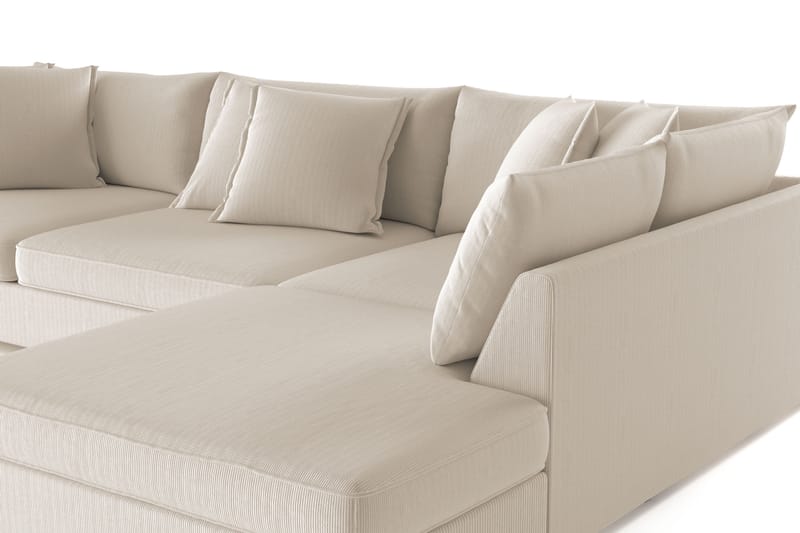 Rossita Lyx 4-personers Ekstra dyb Sofa med Chaiselong Højre - Grå Manchester - Møbler - Sofaer - Sofa med chaiselong