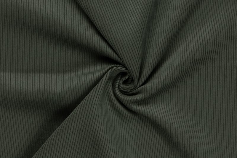 Rossita Lyx 4-personers Ekstra dyb Sofa med Chaiselong Højre - Mørkegrøn Jernbanefløjl - Møbler - Sofaer - Sofa med chaiselong