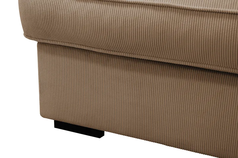 Rossita Lyx 4-personers Ekstra dyb Sofa med Chaiselong Højre - Brun Jernbanefløjl - Møbler - Sofaer - Sofa med chaiselong