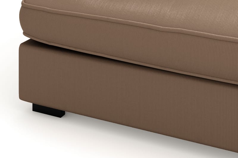 Rossita Lyx 4-personers Ekstra dyb Sofa med Chaiselong Højre - Brun Jernbanefløjl - Møbler - Sofaer - Sofa med chaiselong