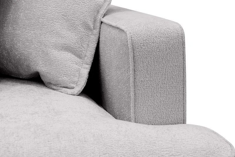 Rossita Lyx 4-personers Ekstra dyb Sofa med Chaiselong Venstre - Grå Chenille - Møbler - Sofaer - Sofa med chaiselong