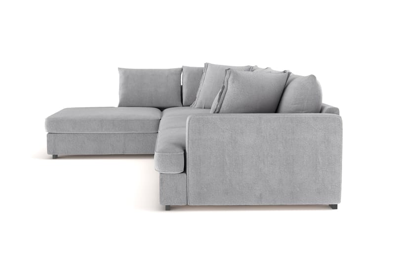 Rossita Lyx 4-personers Ekstra dyb Sofa med Chaiselong Venstre - Grå Chenille - Møbler - Sofaer - Sofa med chaiselong