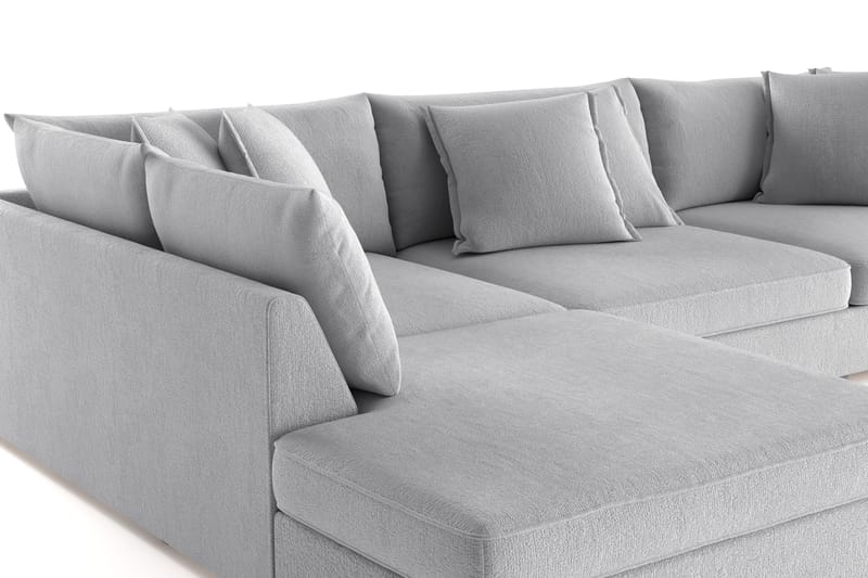 Rossita Lyx 4-personers Ekstra dyb Sofa med Chaiselong Venstre - Grå Chenille - Møbler - Sofaer - Sofa med chaiselong