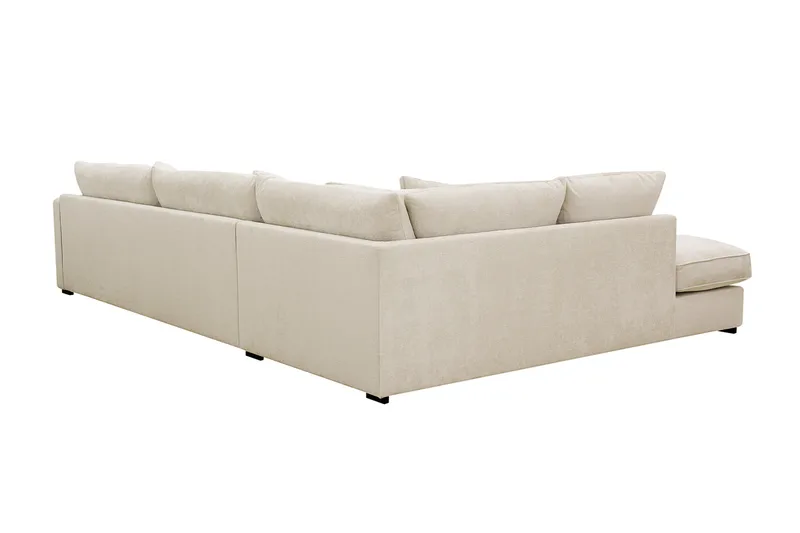 Rossita Lyx 4-personers Ekstra dyb Sofa med Chaiselong Venstre - Beige Chenille - Møbler - Sofaer - Sofa med chaiselong