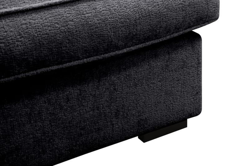Rossita Lyx 4-personers Ekstra dyb Sofa med Chaiselong Venstre - Sort Chenille - Møbler - Sofaer - Sofa med chaiselong