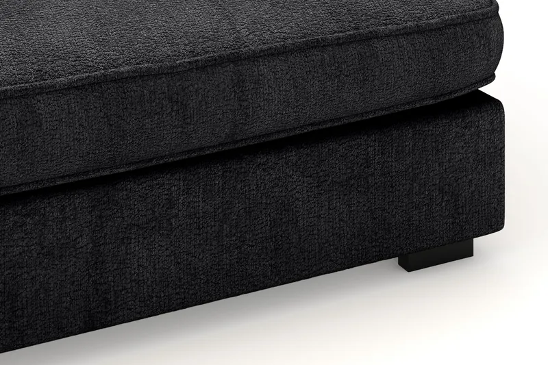 Rossita Lyx 4-personers Ekstra dyb Sofa med Chaiselong Venstre - Sort Chenille - Møbler - Sofaer - Sofa med chaiselong