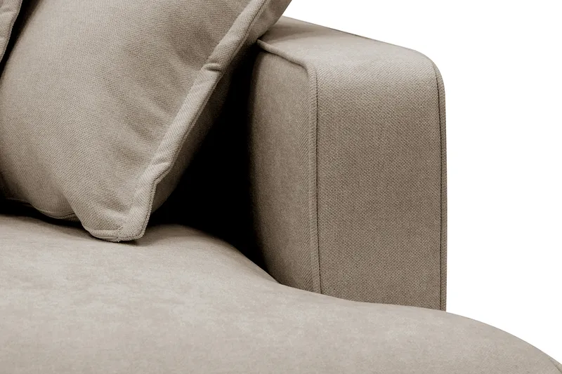 Rossita Lyx 4-personers Ekstra dyb Sofa med Chaiselong Venstre - Brun Stof - Møbler - Sofaer - Sofa med chaiselong