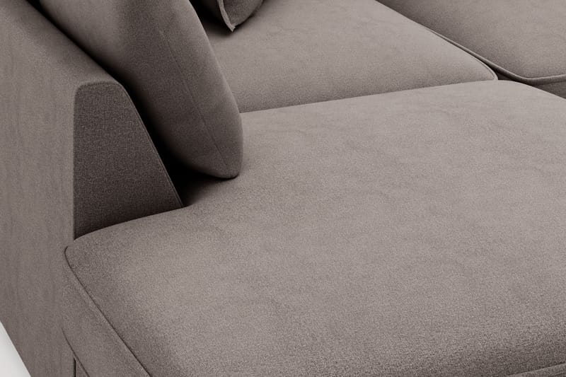 Rossita Lyx 4-personers Ekstra dyb Sofa med Chaiselong Venstre - Brun Stof - Møbler - Sofaer - Sofa med chaiselong
