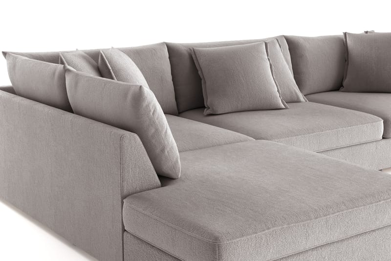 Rossita Lyx 4-personers Ekstra dyb Sofa med Chaiselong Venstre - Grå/Brun Chenille - Møbler - Sofaer - Sofa med chaiselong
