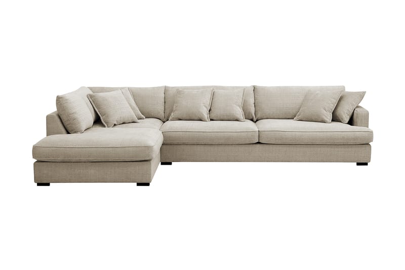 Rossita Lyx 4-personers Ekstra dyb Sofa med Chaiselong Venstre - Beige Chenille - Møbler - Sofaer - Sofa med chaiselong