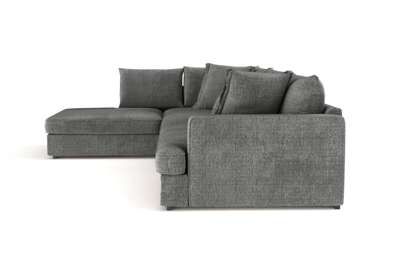 Rossita Lyx 4-personers Ekstra dyb Sofa med Chaiselong Venstre - Grå Chenille - Møbler - Sofaer - Sofa med chaiselong