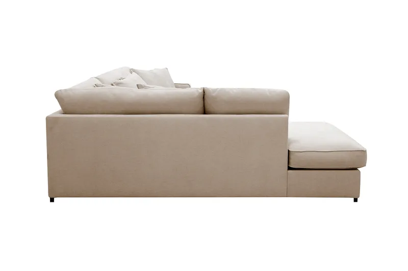 Rossita Lyx 4-personers Ekstra dyb Sofa med Chaiselong Venstre - Beige Stof - Møbler - Sofaer - Sofa med chaiselong