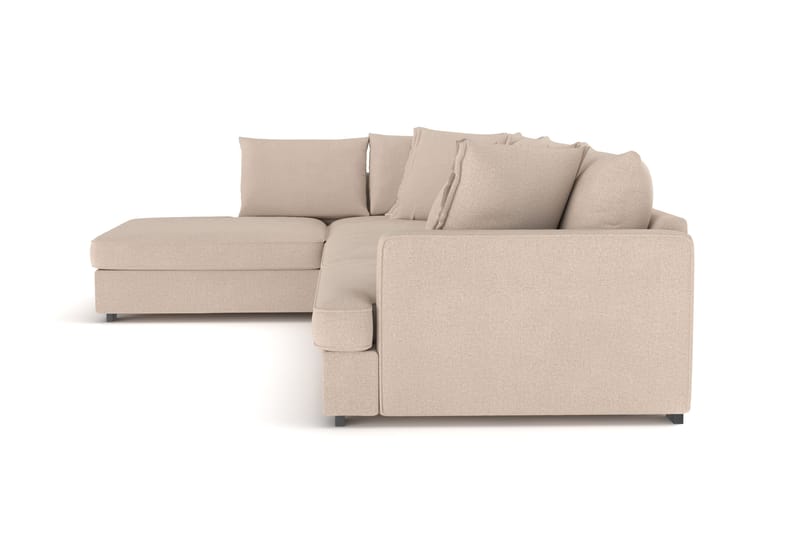 Rossita Lyx 4-personers Ekstra dyb Sofa med Chaiselong Venstre - Beige Stof - Møbler - Sofaer - Sofa med chaiselong