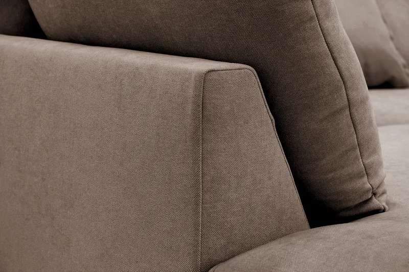 Rossita Lyx 4-personers Ekstra dyb Sofa med Chaiselong Venstre - Brun Stof - Møbler - Sofaer - Sofa med chaiselong